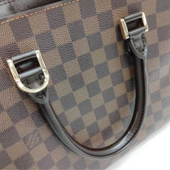 Auth LOUIS VUITTON Damier Ebene Triana Handbag Brown - Picture 12 of 13